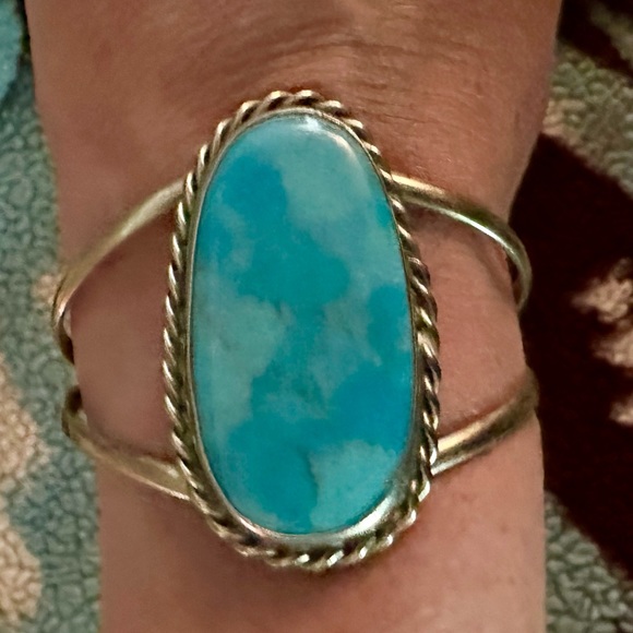 🪶STERLING🪶LARIMAR CUFF BRACELET - Picture 5 of 7
